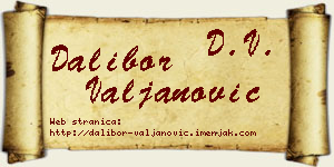 Dalibor Valjanović vizit kartica